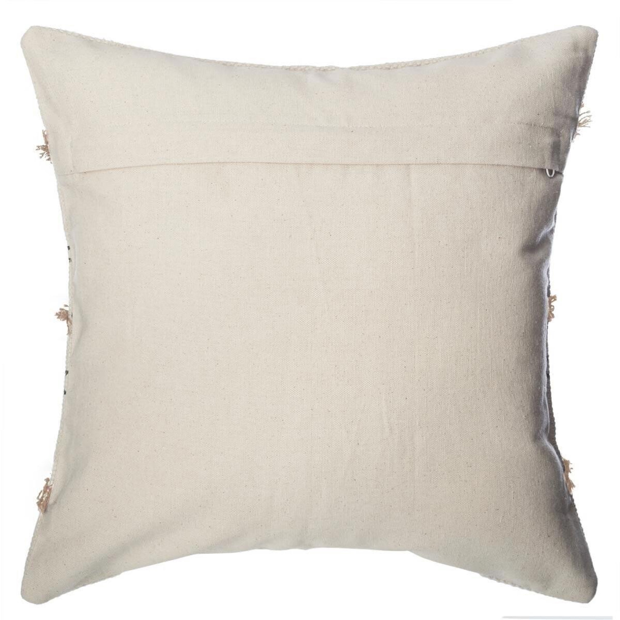 Voir la diapositive 2 : ATMOSPHERA Housse de coussin tuftée  etnik  40x40cm lin