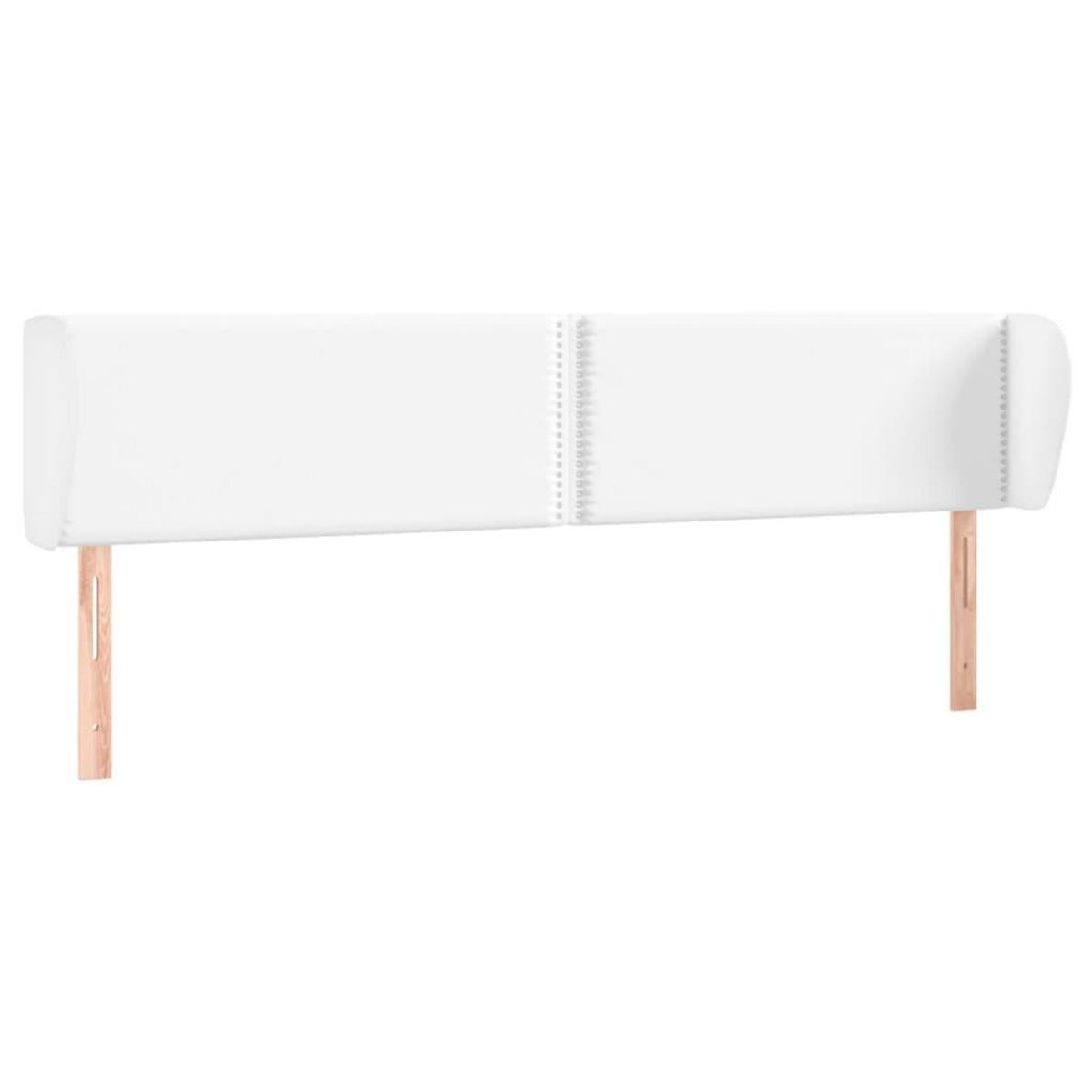 VIDAXL Tete de lit avec oreilles Blanc 163x23x78/88 cm Similicuir