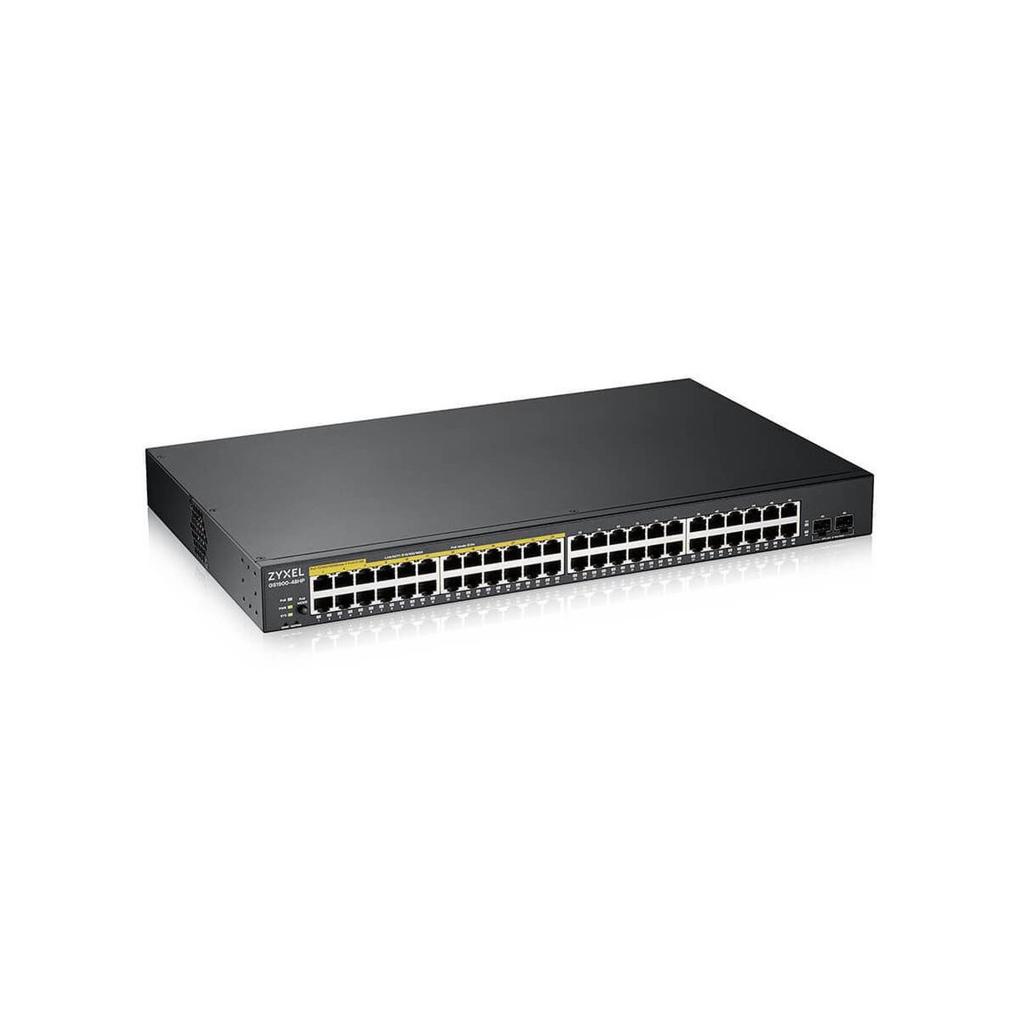 Voir la diapositive 3 : Zyxel Switch Zyxel GS1900 Series GS1900-48HPv2 - 48 ports Gigabit avec 24 PoE+ et 2 ports Gigabit SFP