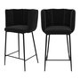 Voir la diapositive 1 : Rendez vous déco Lot de 2 chaises pour îlot central 67 cm en velours noir-Rosy