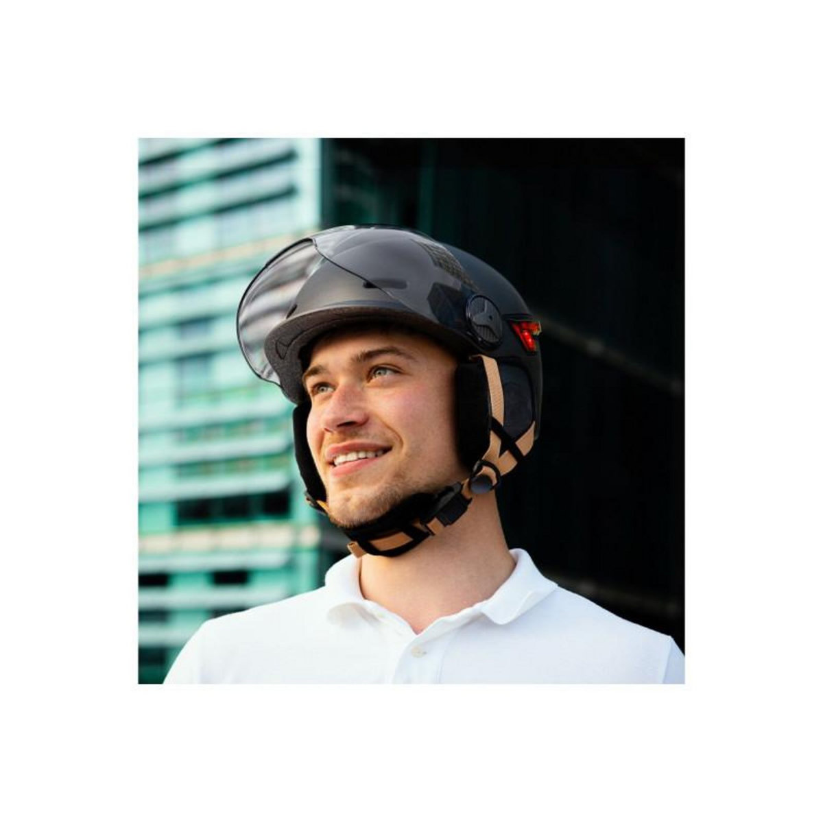 CASR Casque Led Glow gris taille M transparent