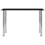 Voir la diapositive 2 : VIDAXL Table a manger Noir 120x60x75 cm Verre trempe