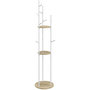 Voir la diapositive 1 : HOMCOM Porte-manteau design contemporain branches 2 étagères 9 patères Ø 40 x 167H cm aspect chêne clair acier blanc