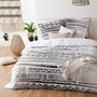 Voir la diapositive 1 : ATMOSPHERA Housse de couette 240x260 Ethnik NB + 2 taies 100% coton 57 fils