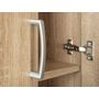 Voir la diapositive 6 : Armoire de rangement multifonctions 2 portes L70cm VISCONTI