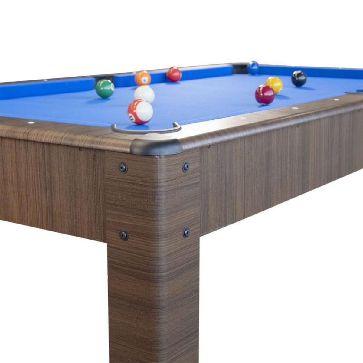 PLAY4FUN Billard Américain HARMONY 6Ft - 206,5 x 116,5 x 80 cm avec accessoires et plateau dînatoire - Couleur Chêne