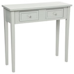 Console 2 tiroirs en bois L80cm PARME. Coloris disponibles : Blanc
