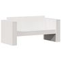 Voir la diapositive 2 : VIDAXL Canape de jardin 2 places blanc 134x60x62 cm bois de pin massif