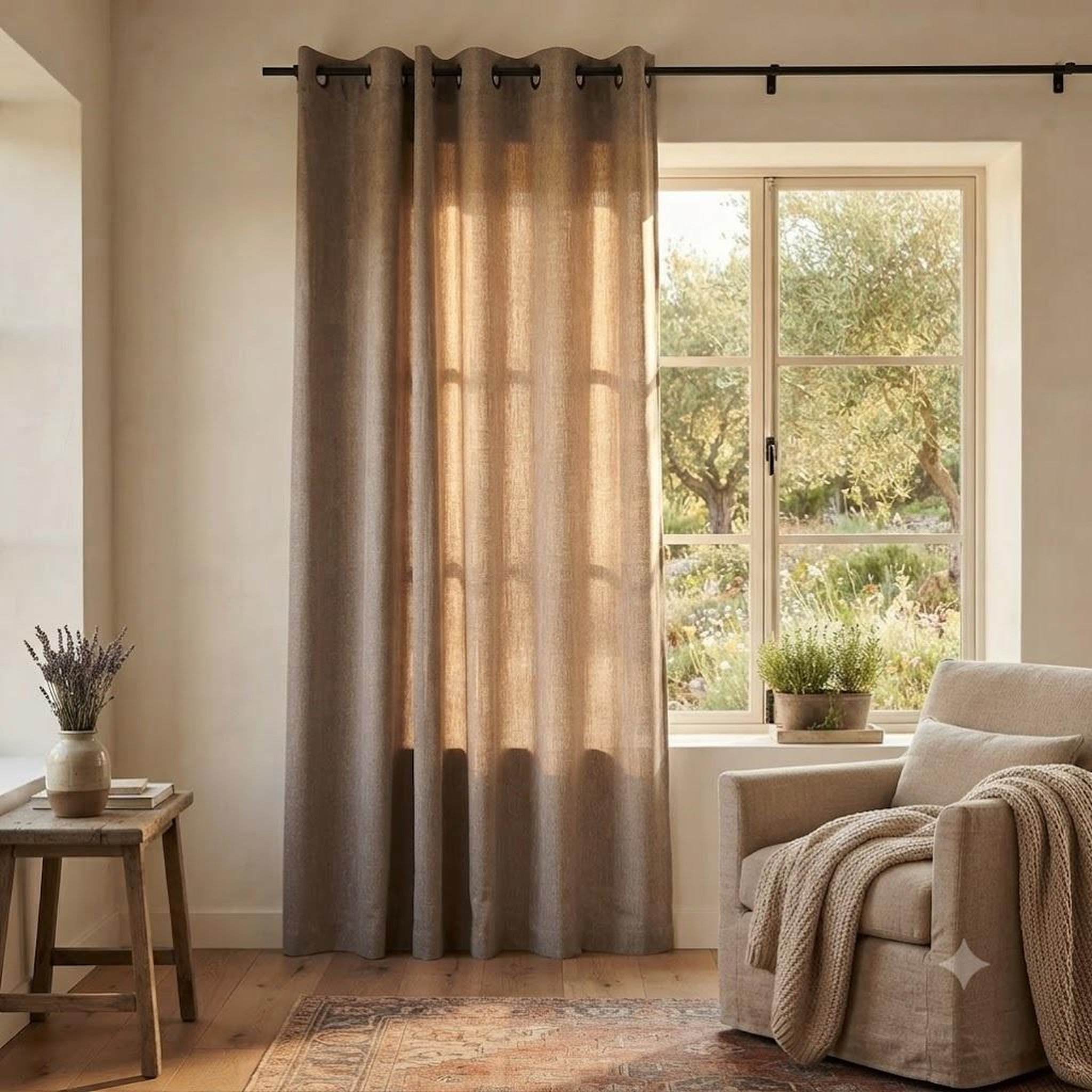 Voir la diapositive 5 : Eden Un rideau tamisant bea chiné design et moderne