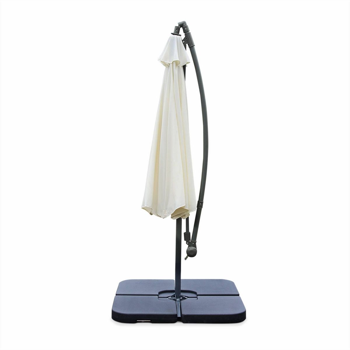 SWEEEK Parasol déporté rond Hardelot diamètre 300cm excentré  8 baleines