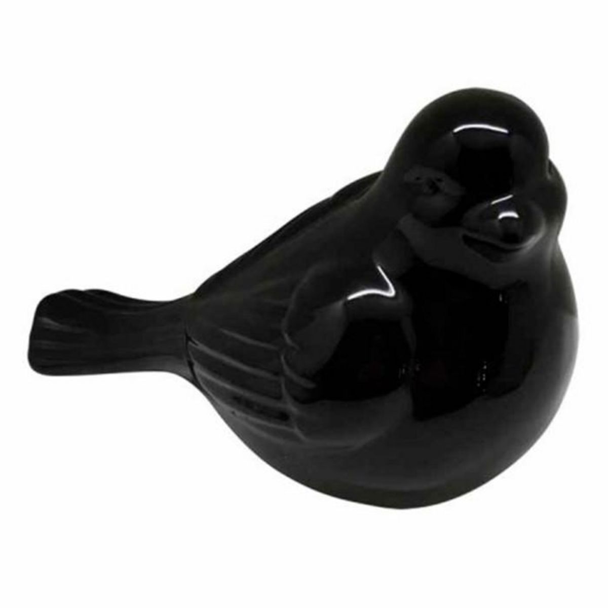 Paris Prix Statue en Céramique  Oiseau  18cm Noir