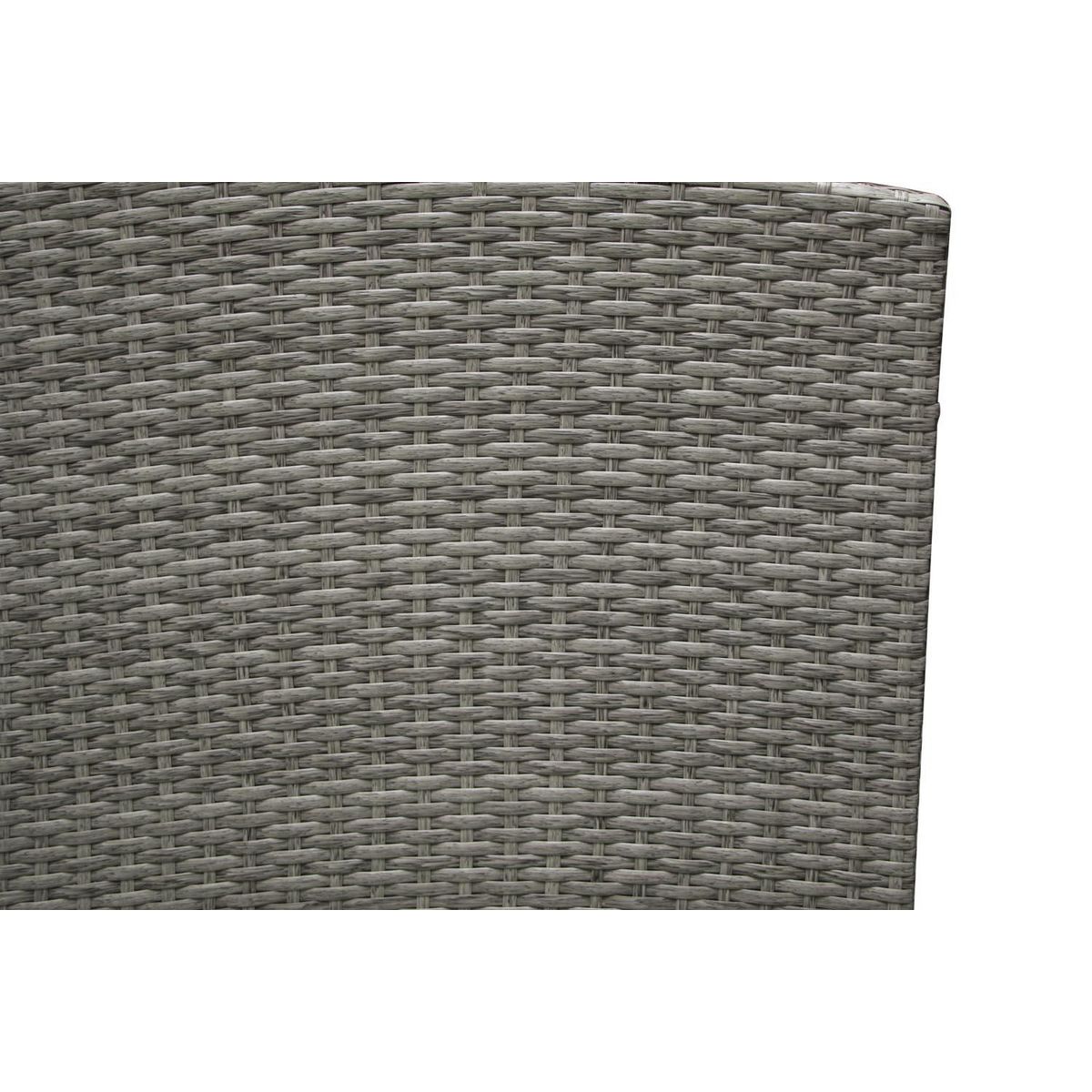 CONCEPT USINE Salon de jardin d'angle 8 places en résine gris & marron MOOREA