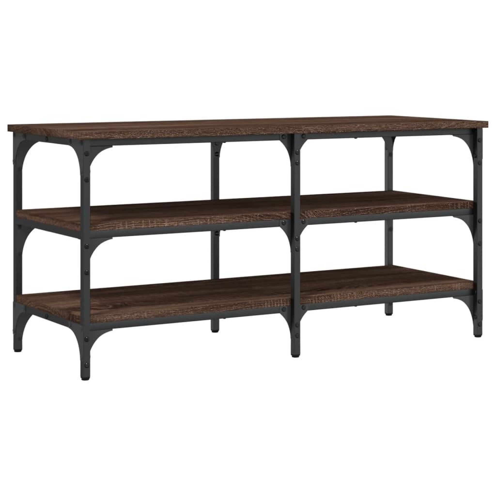 Voir la diapositive 2 : VIDAXL Banc a chaussures chene marron 100x38,5x49 cm bois d'ingenierie