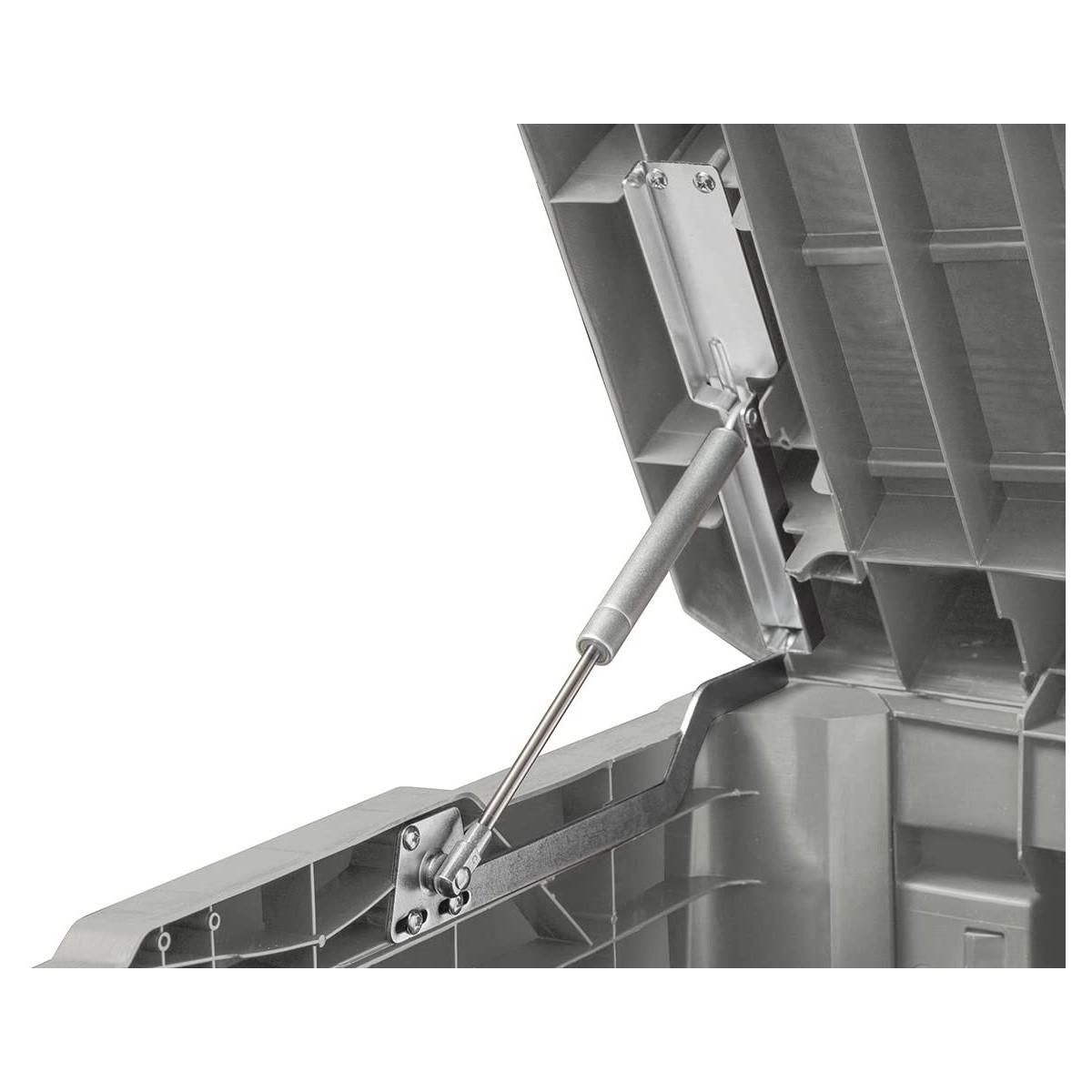 Toomax Coffre de Jardin Résine 550 Litres GRIS Effet bois FLORIDA 147 x 72 x 60 cm Haute résistance UV TOOMAX