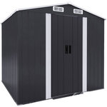 Habitat et Jardin Abri de jardin métal avec porte coulissante  Boston  - 6,54 m² - Gris