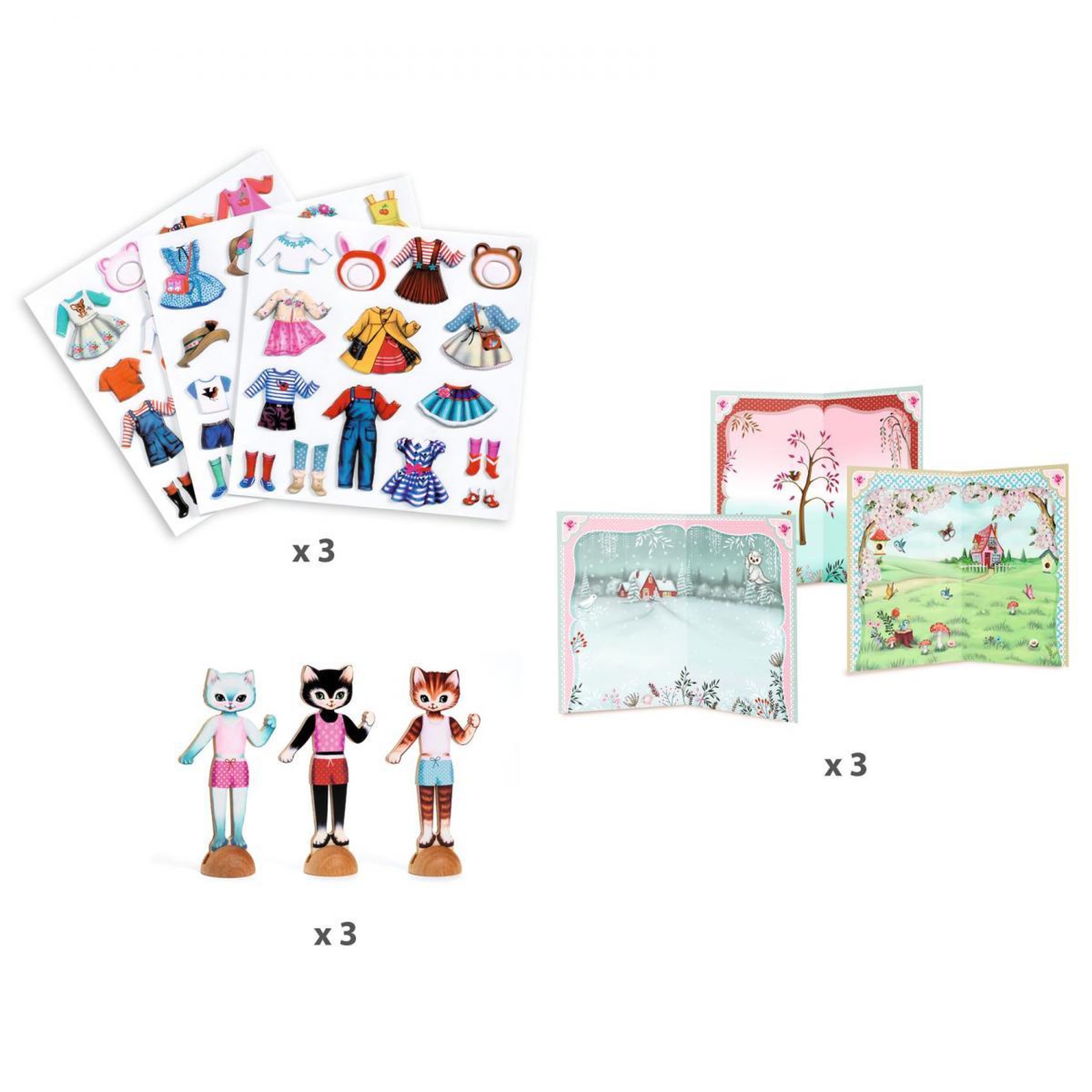 Voir la diapositive 2 : Djeco Little dressing Collage pour 3 - 6 ans