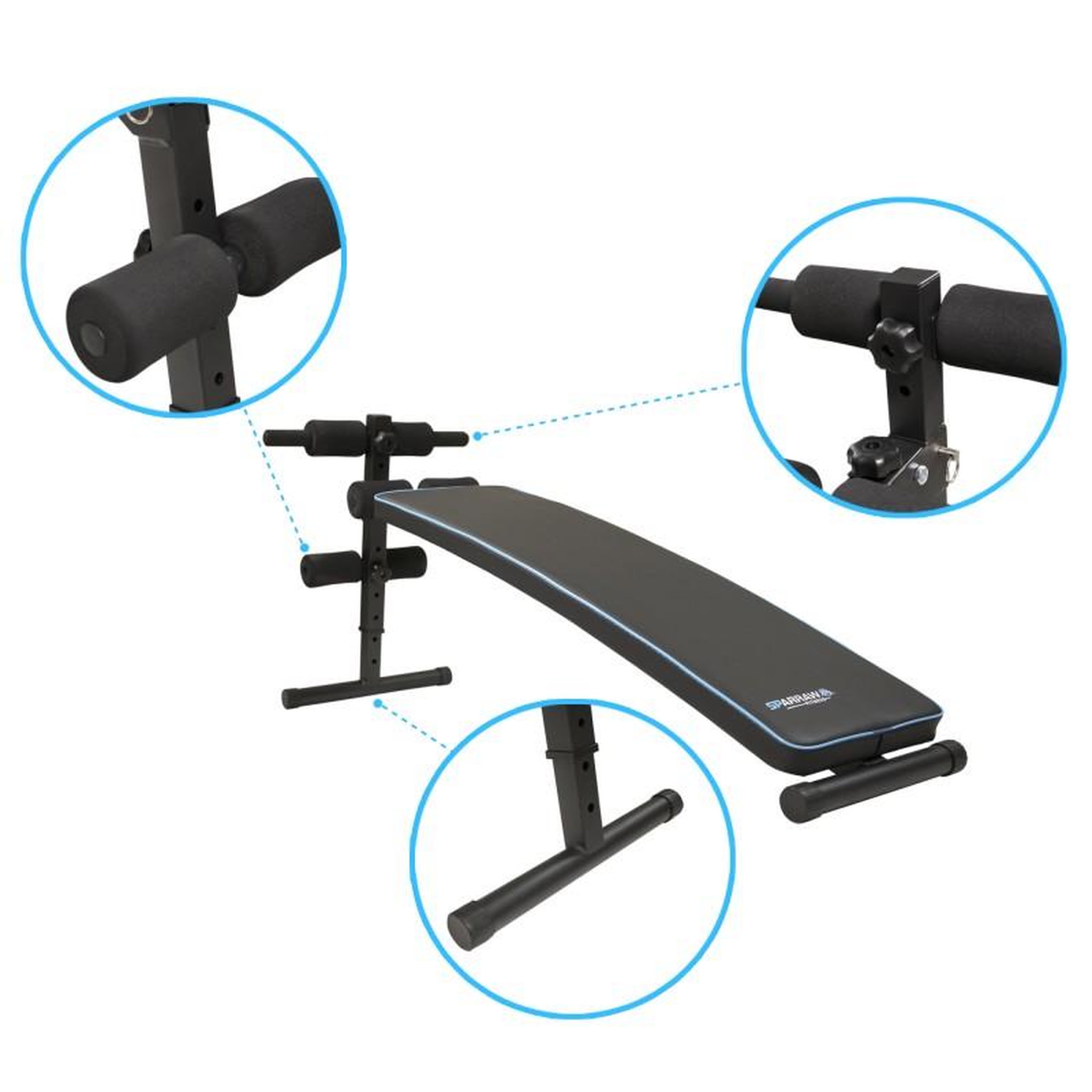 Voir la diapositive 4 : SPARRAW Banc de Musculation APOLLON Appareil de fitness multifonction avec Hauteur d'inclinaison réglable - Charge max 110Kg