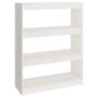 Voir la diapositive 2 : VIDAXL Bibliotheque/Separateur de piece Blanc 80x30x103,5cm Pin massif