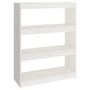 Voir la diapositive 2 : VIDAXL Bibliotheque/Separateur de piece Blanc 80x30x103,5cm Pin massif