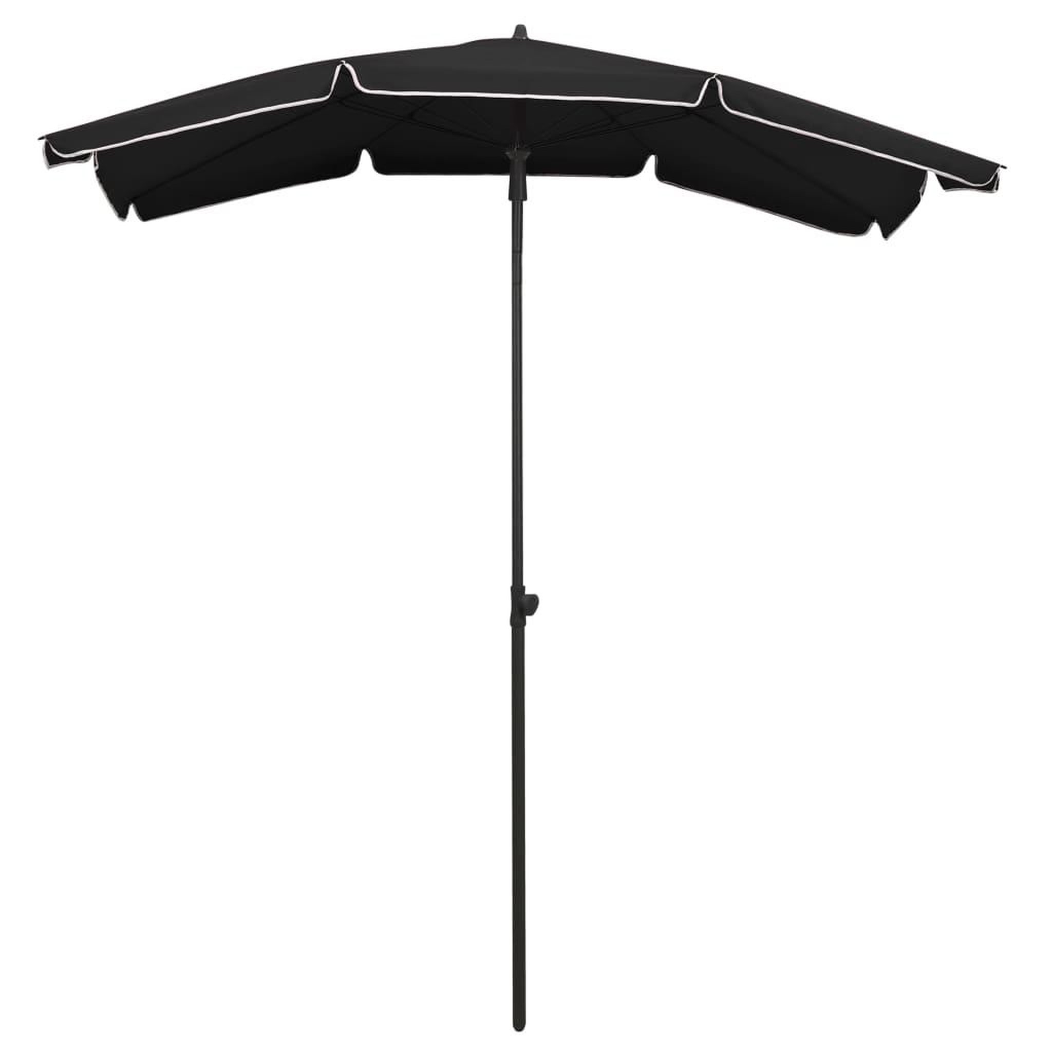 Voir la diapositive 2 : VIDAXL Parasol de jardin avec mat 200x130 cm noir