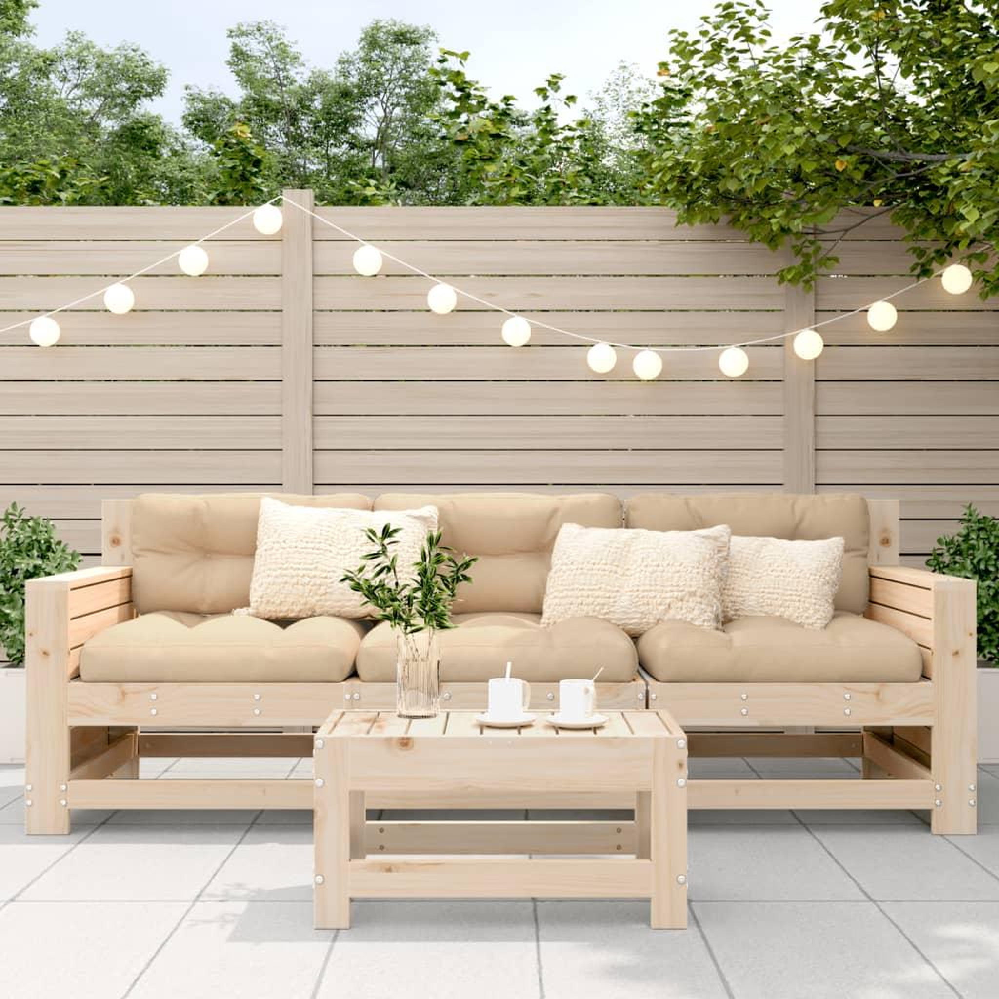 Voir la diapositive 3 : VIDAXL Repose-pied de jardin 62x30x32 cm bois de pin massif