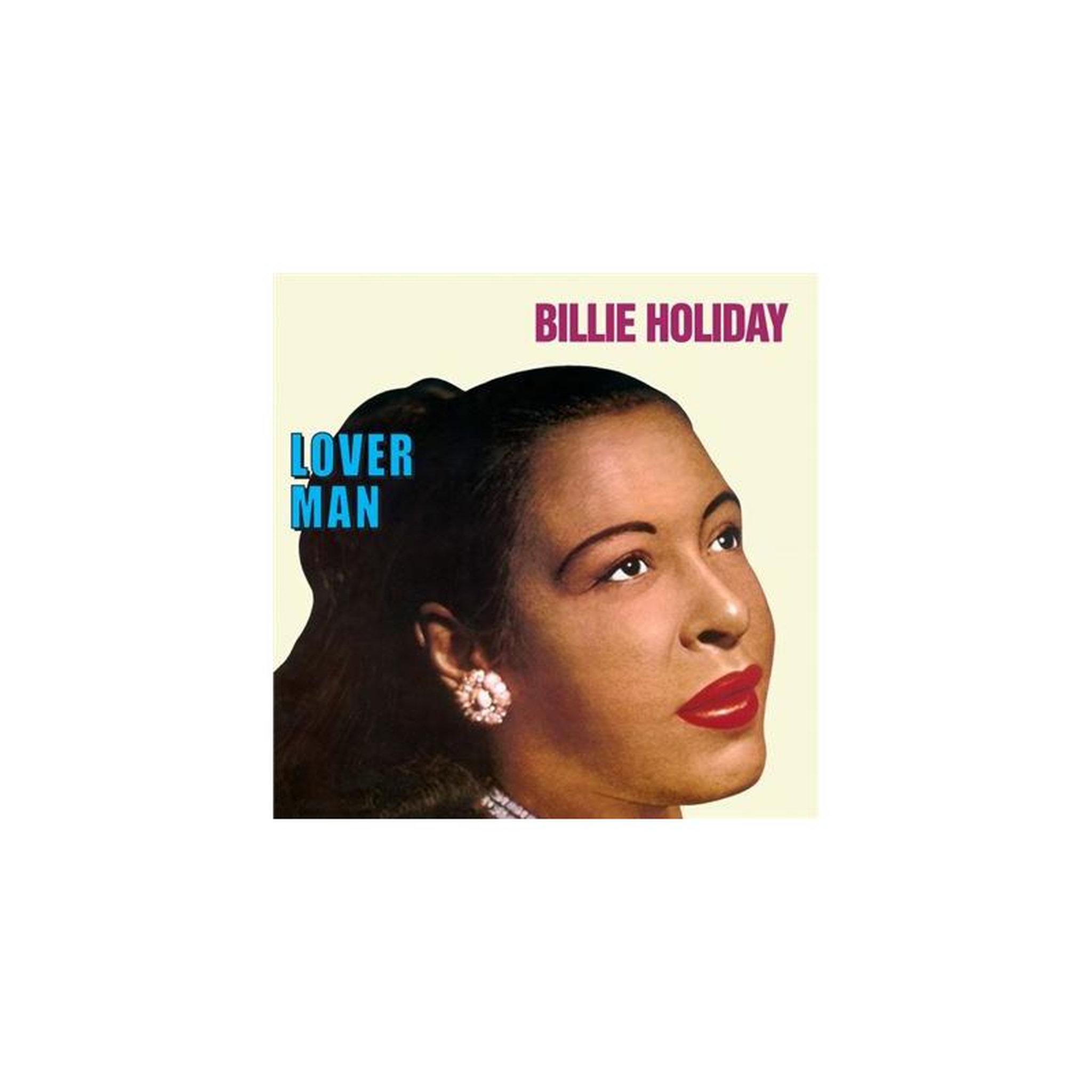 Vinyle billie holiday par lover man, artwork série billie holiday (portrait femme de profil, lèvres