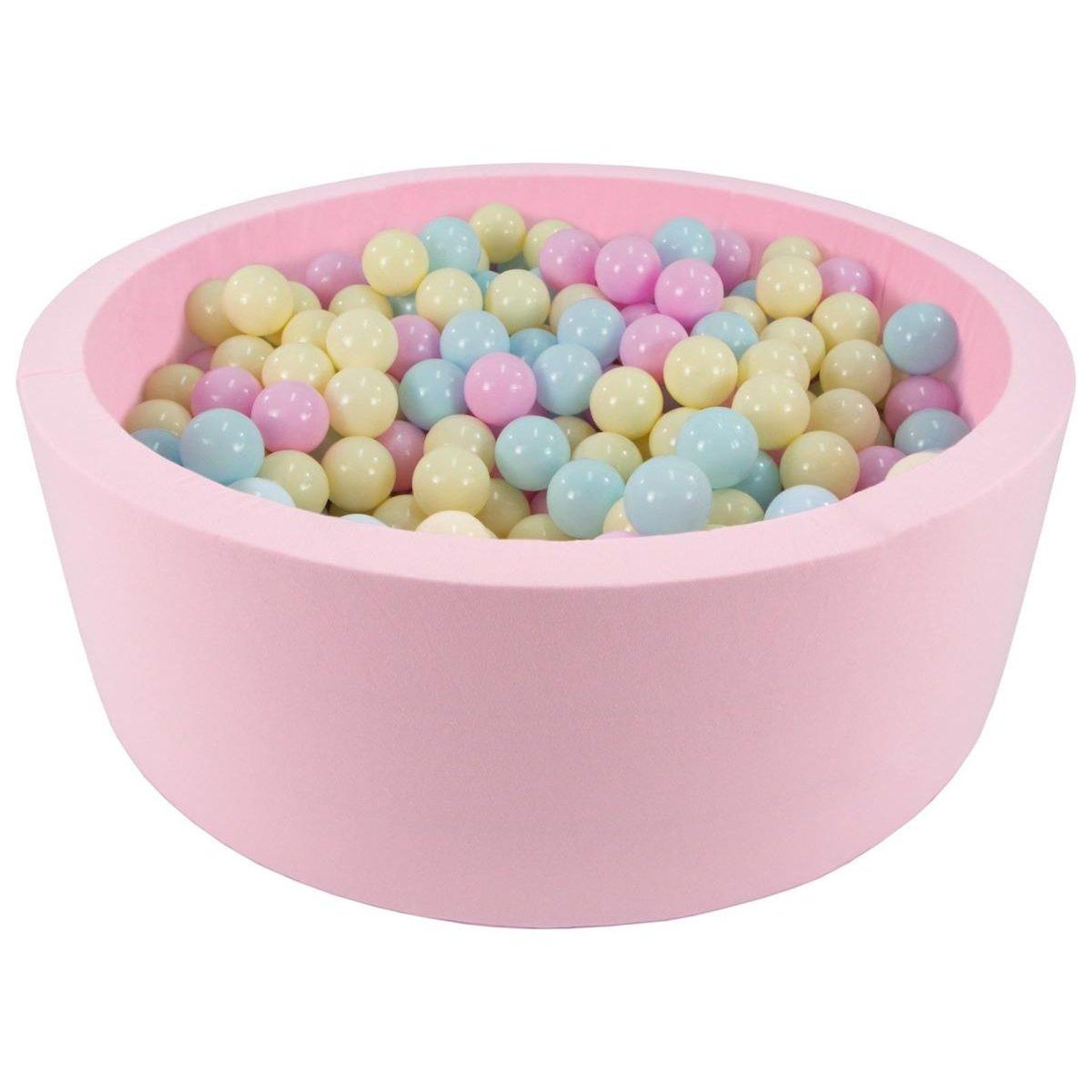 VELINDA Piscine à balles + 300 balles, rose — rose, bleu, jaune (pastel)