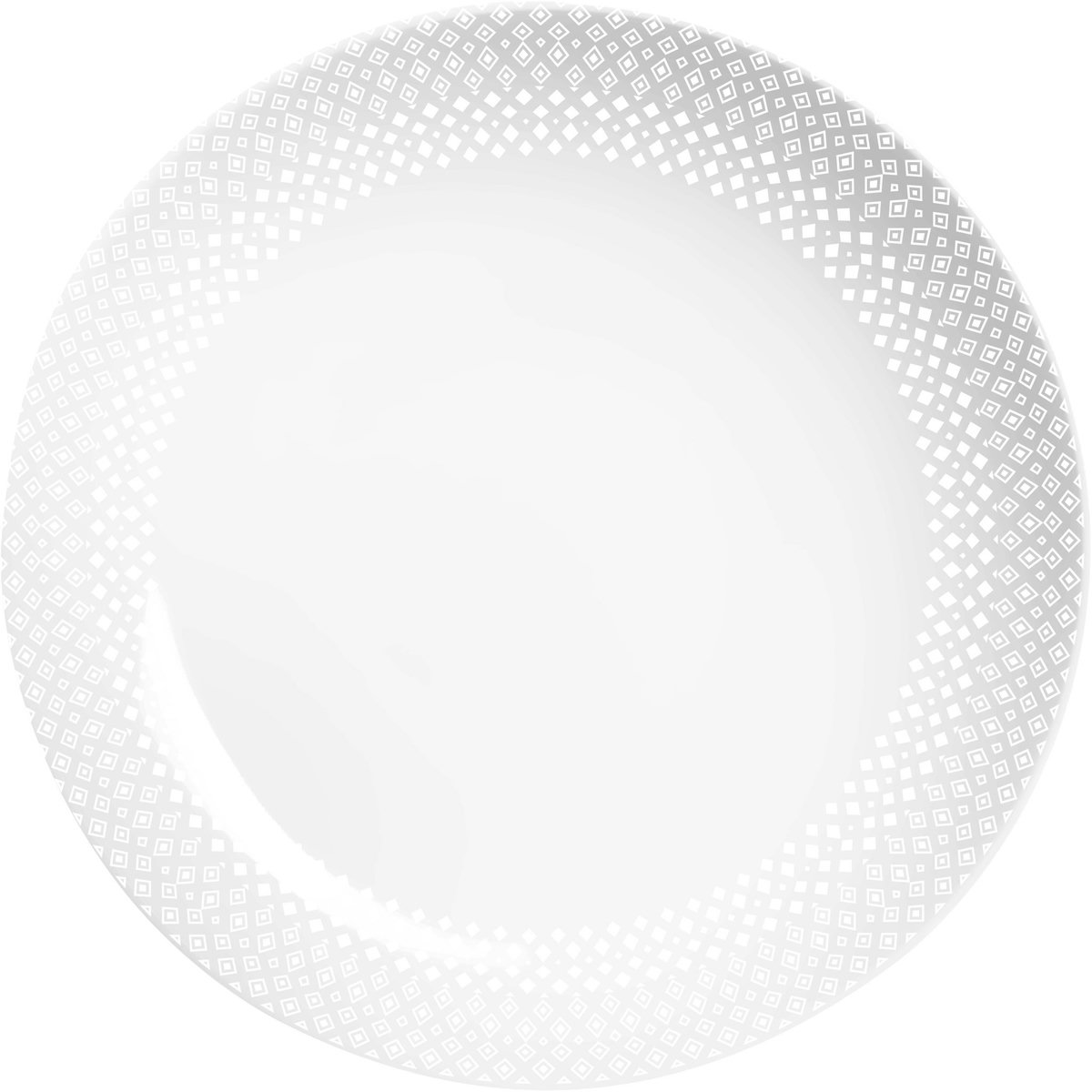 Lot de 6 assiettes à dessert porcelaine blanche DALMASCA