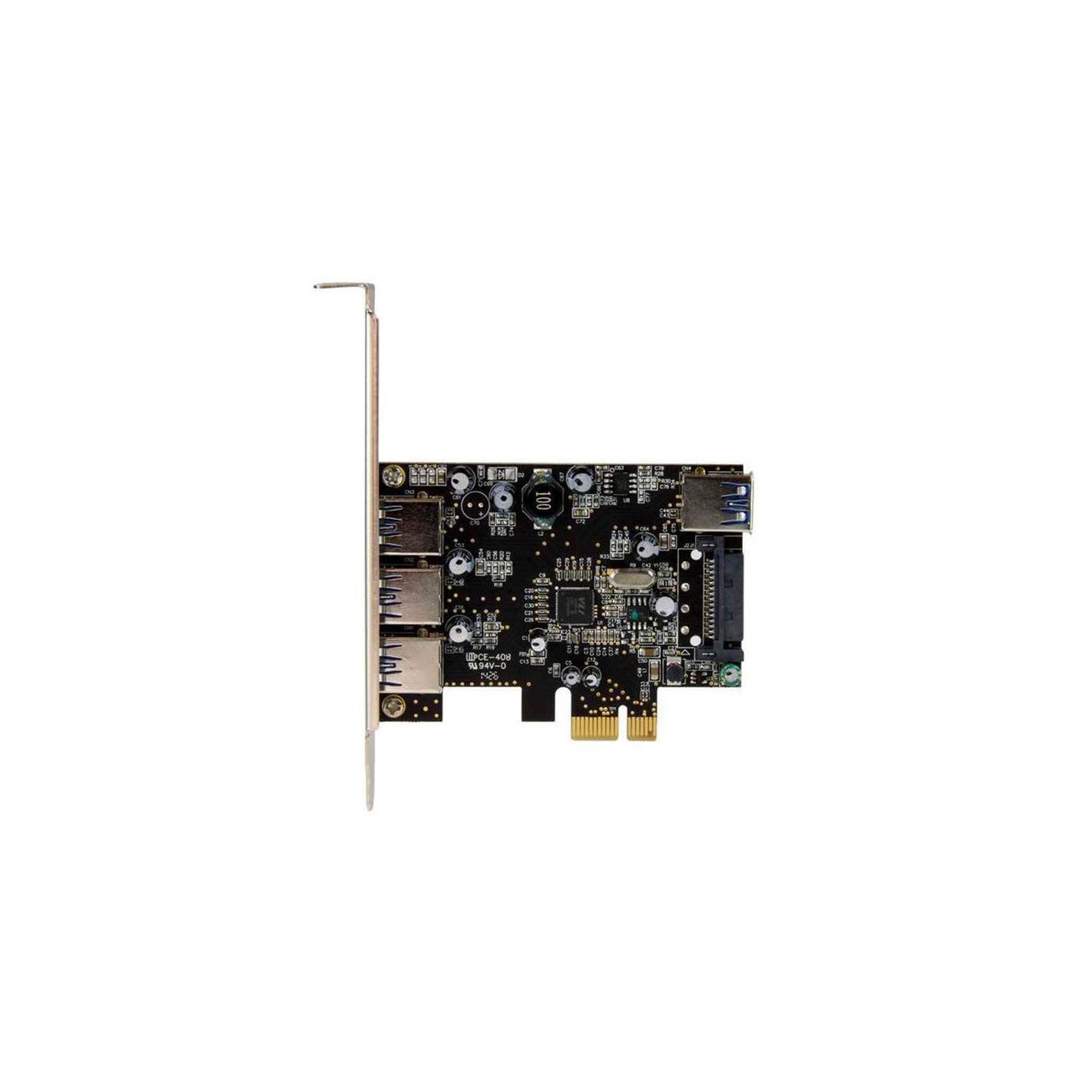 Voir la diapositive 3 : Startech StarTech.com Carte contrôleur PCI Express à 4 ports USB 3.0 - 3 externes 1 interne - Adaptateur PCIe USB avec UASP