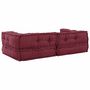 Voir la diapositive 4 : VIDAXL Pouf modulaire marron 140x70x36 tissu