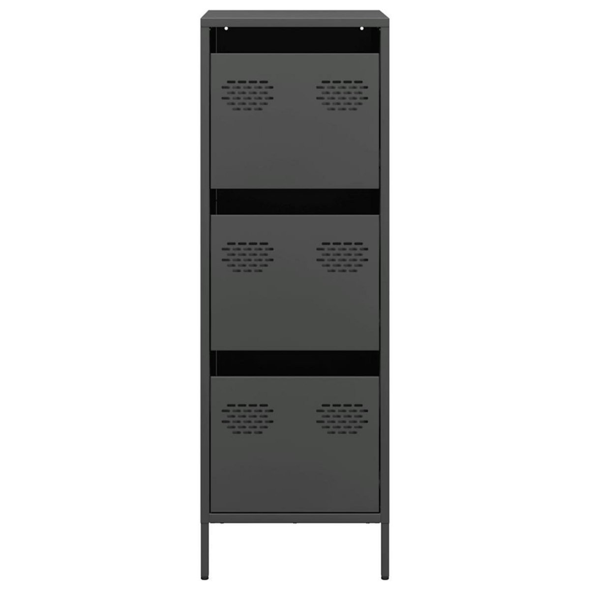 VIDAXL Buffet haut noir 39x35x103,5 cm acier