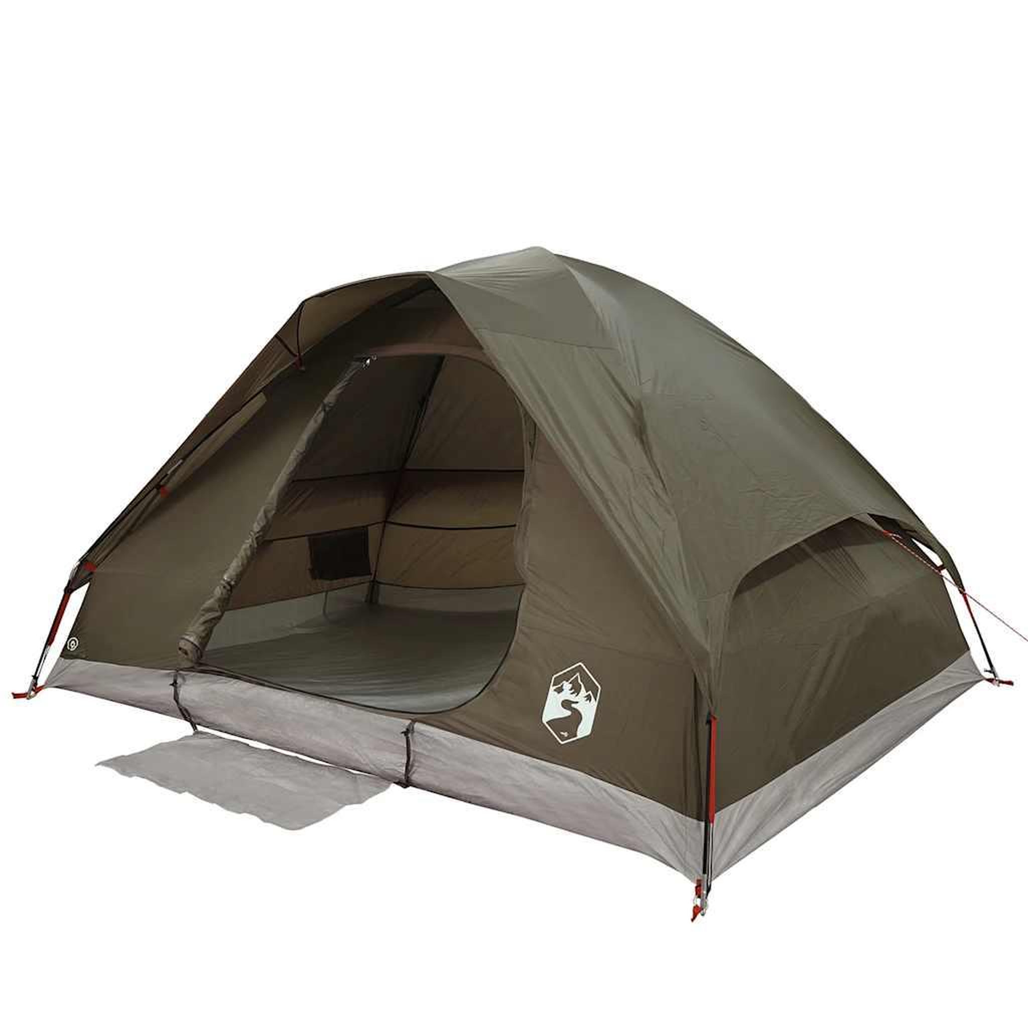 Voir la diapositive 4 : VIDAXL Tente de camping a dome 4 personnes marron impermeable