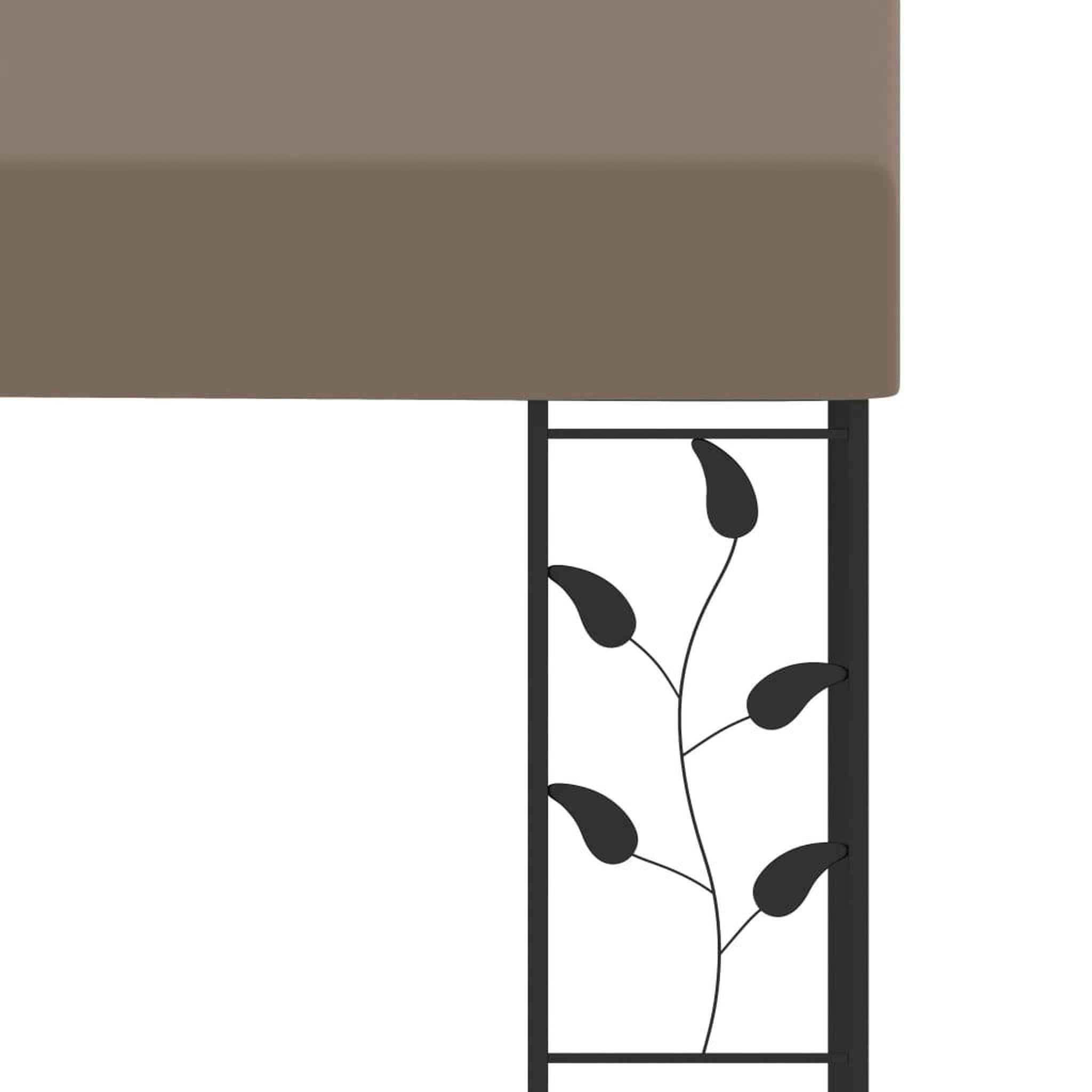 Voir la diapositive 5 : VIDAXL Belvedere mural 4x3x2,5 m taupe