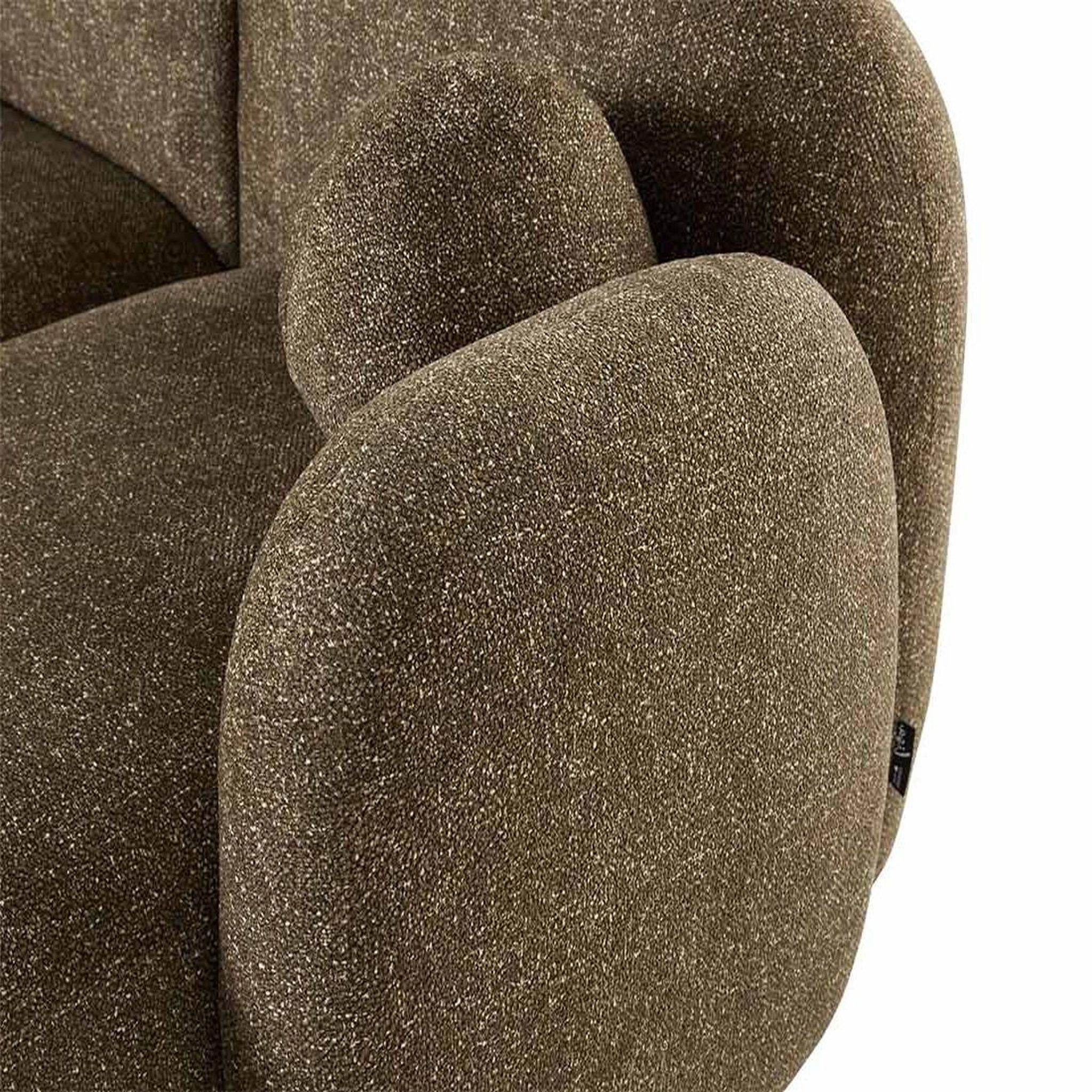 Voir la diapositive 5 : LISA DESIGN Velris - canapé d'angle droit 3 places en tissu moucheté
