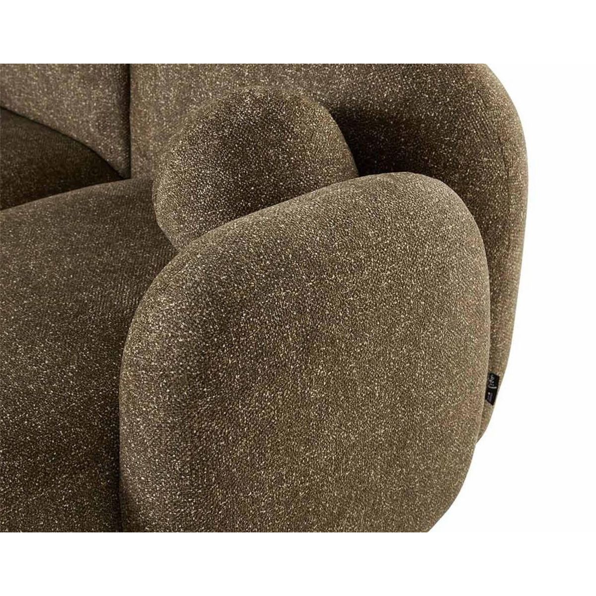 LISA DESIGN Velris - canapé d'angle droit 3 places en tissu moucheté