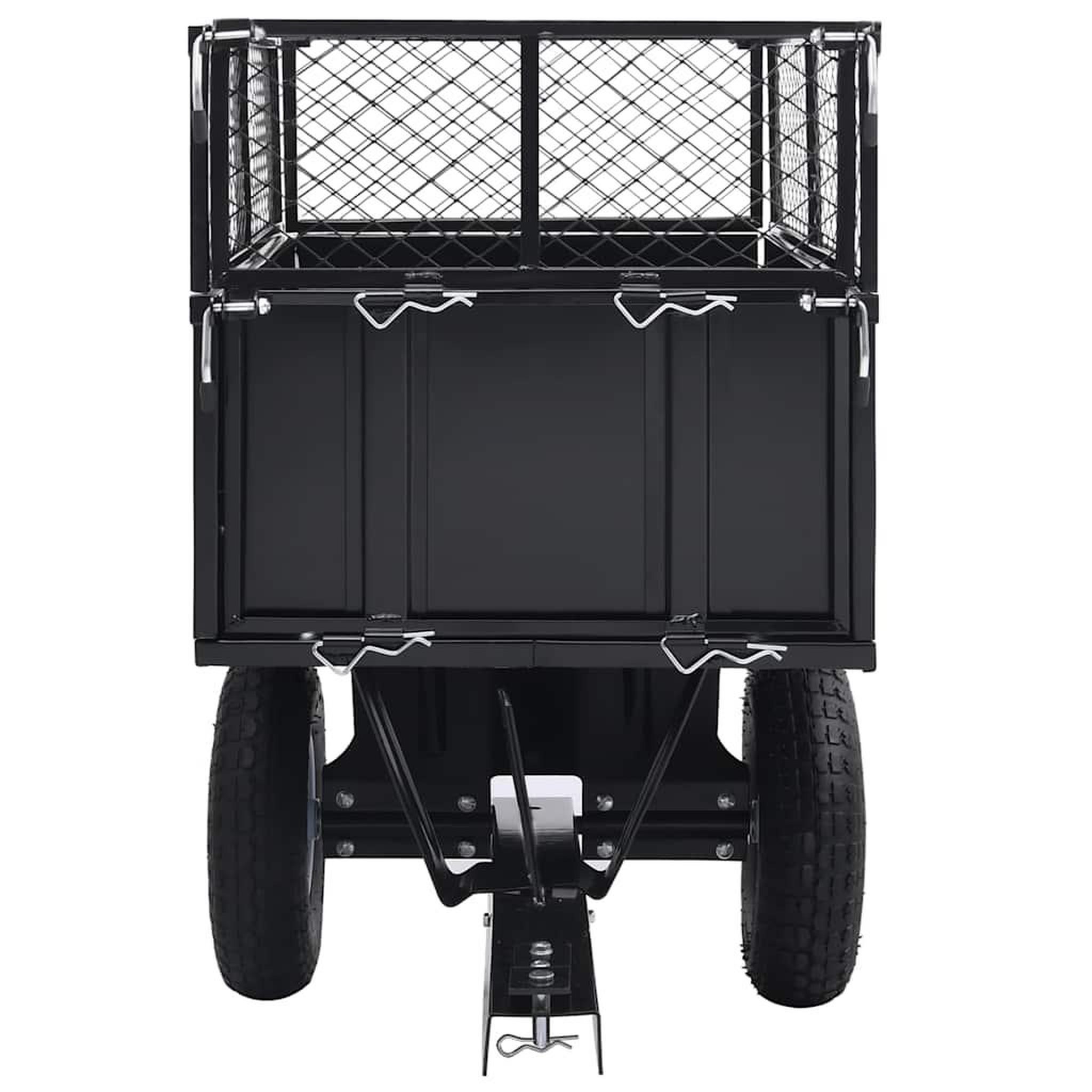 Voir la diapositive 3 : VIDAXL Remorque basculante pour tondeuse de pelouse Charge de 150 kg