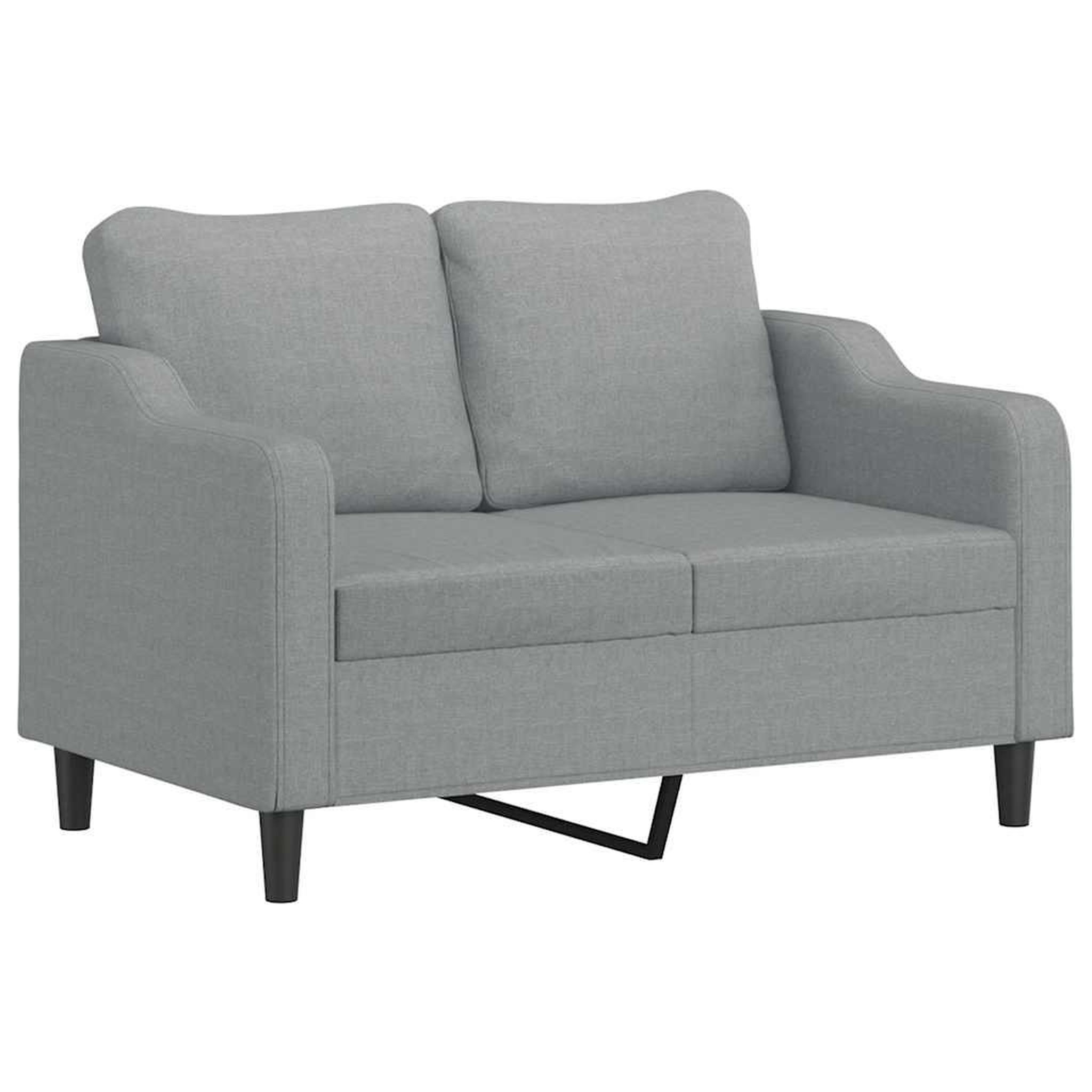 Voir la diapositive 3 : VIDAXL Ensemble de canapes 2 pcs coussins gris clair tissu