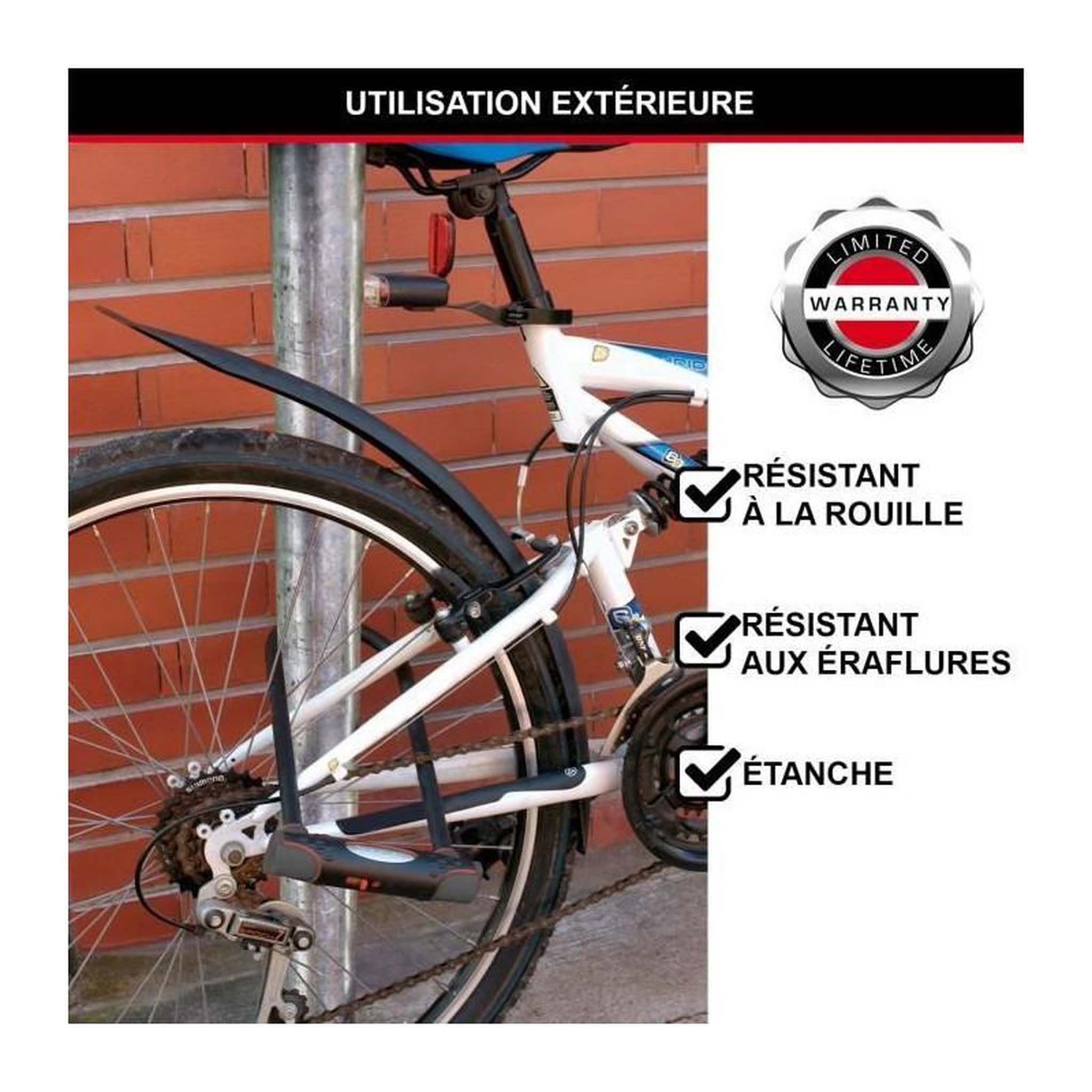 Voir la diapositive 4 : Master lock Antivol Vélo U - MASTER LOCK - 8195EURDPROCOLWR - Acier Cémenté, Clé, Rouge
