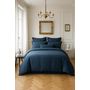 Voir la diapositive 4 : BATON ROUGE Housse de couette 1pcs 100% satin de coton 105 fils bleu marine