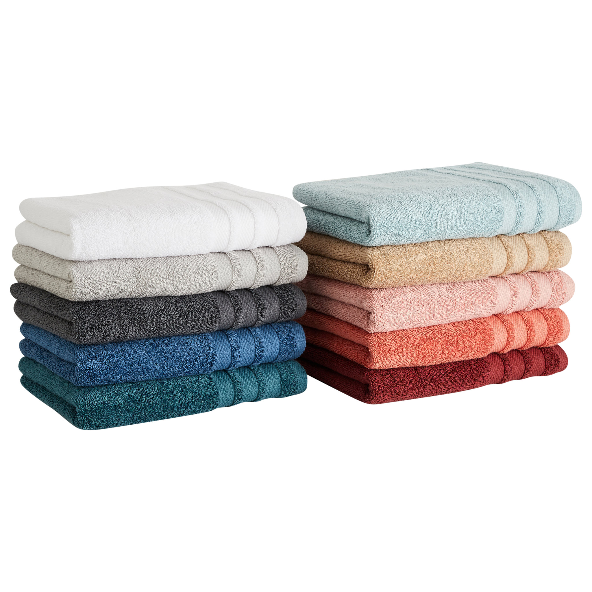 Voir la diapositive 3 : ACTUEL Serviette de toilette unie en coton 500 g/m²