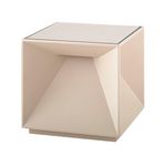 Lumisky Lampe de table cube LED CUBOX MINI Sable Aluminium 8 cm