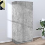 VIDAXL Garde-robe Gris beton 80x52x180 cm Bois d'ingenierie