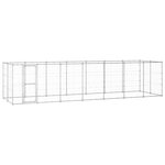 VIDAXL Chenil exterieur Acier galvanise 16,94 m²