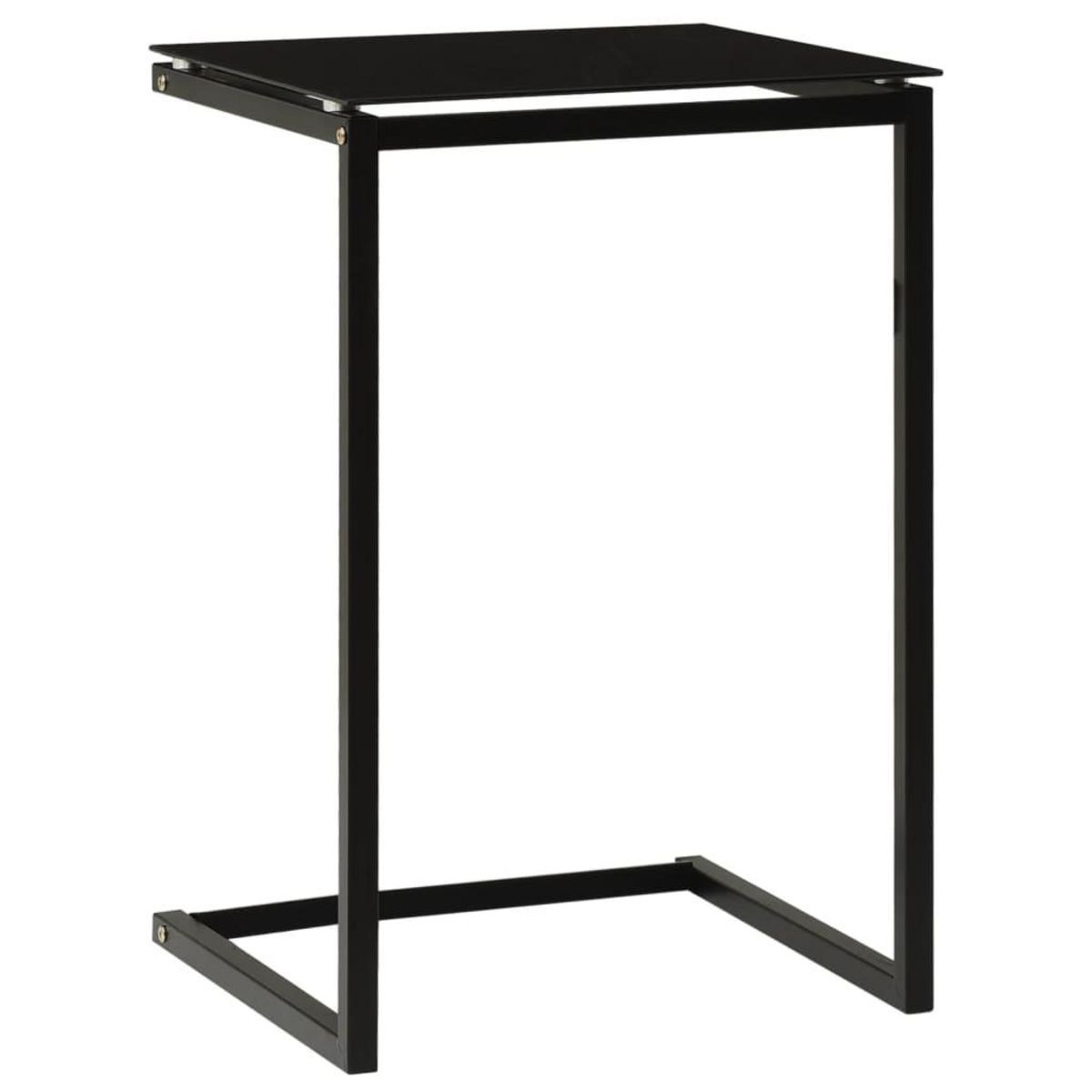 VIDAXL Table d'appoint Noir 40x40x60 cm Verre trempe