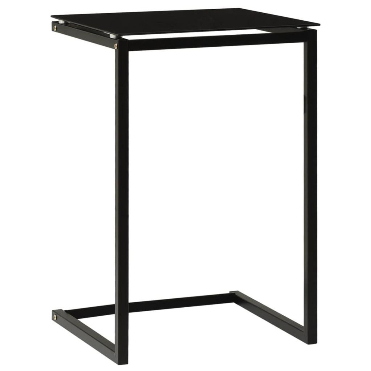 VIDAXL Table d'appoint Noir 40x40x60 cm Verre trempe