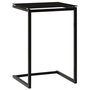 Voir la diapositive 4 : VIDAXL Table d'appoint Noir 40x40x60 cm Verre trempe