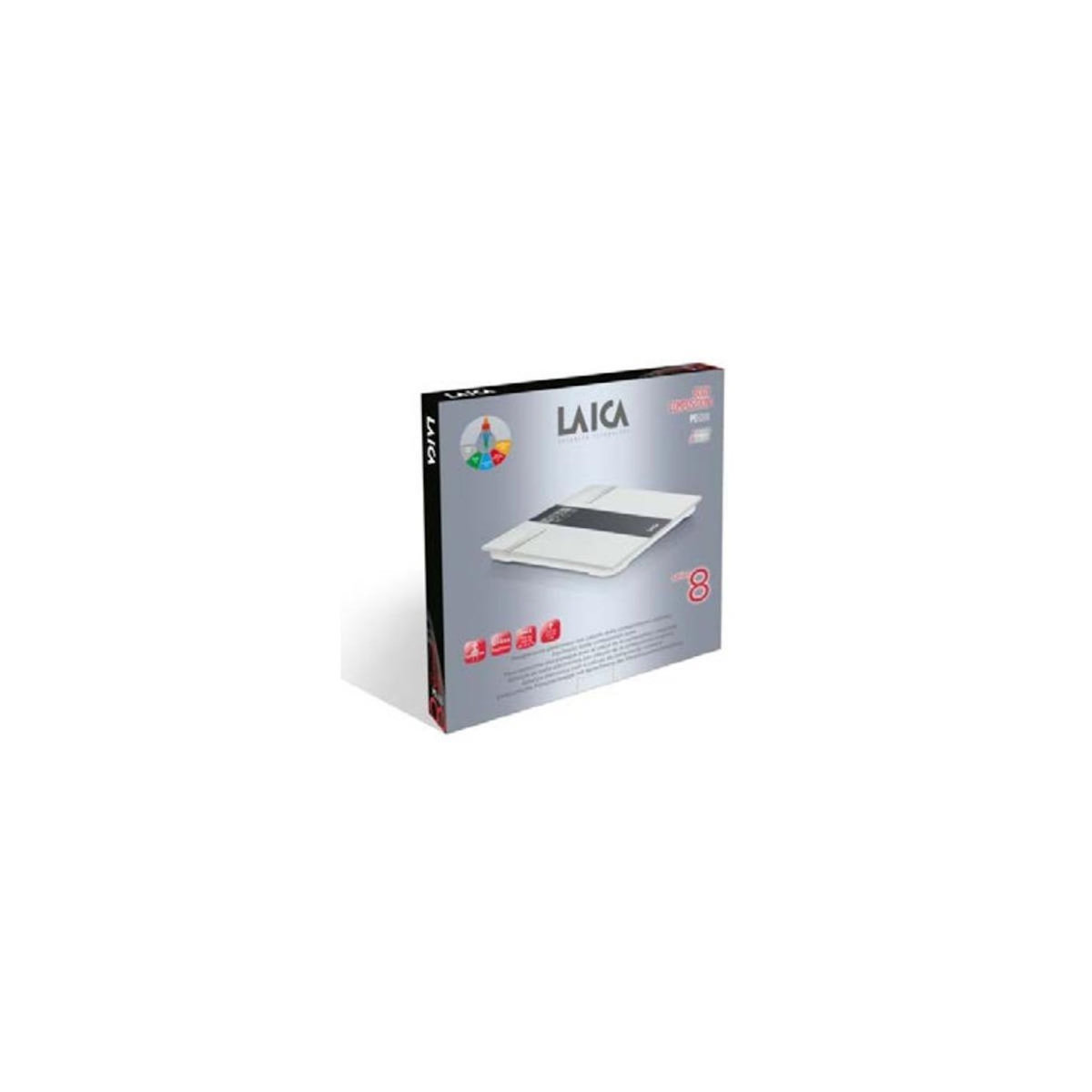 LAICA Laica PS5000 balance Pèse-personne électronique Carré Gris, Blanc
