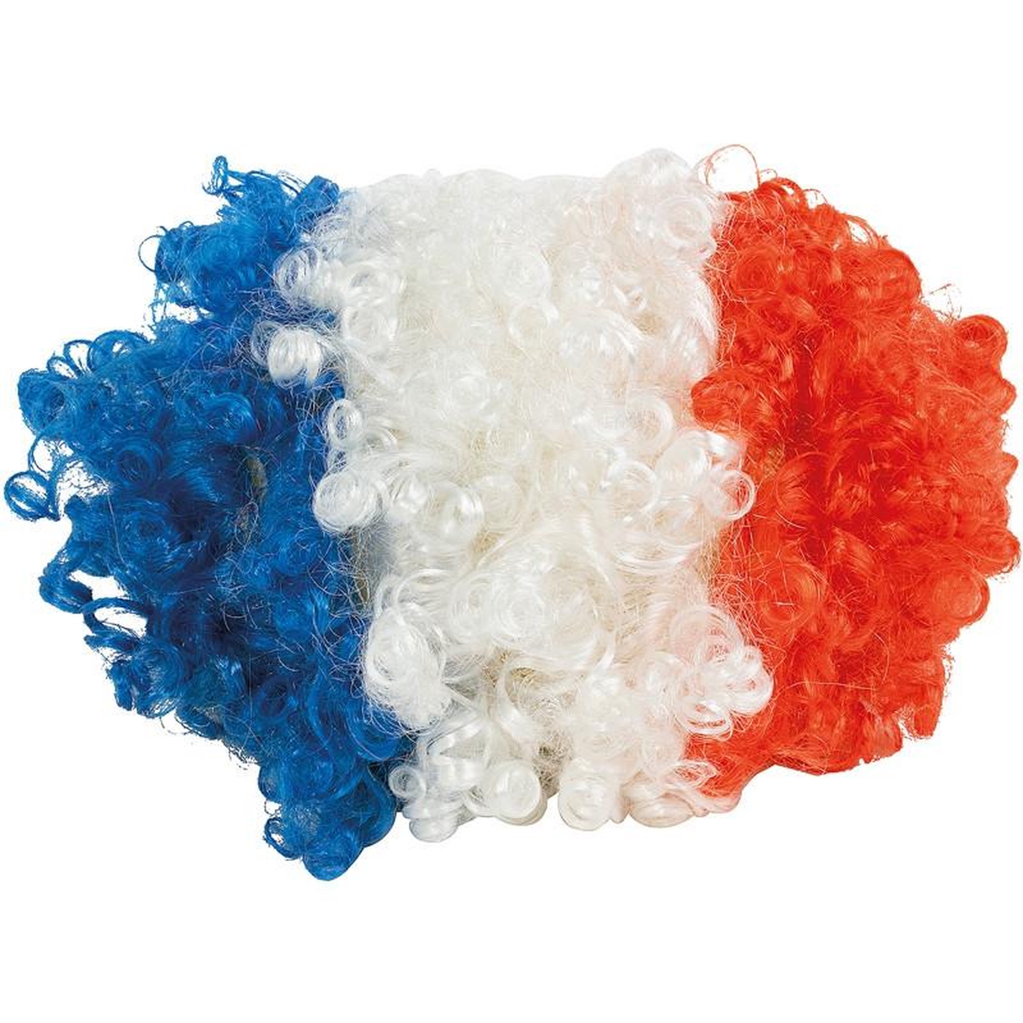Voir la diapositive 2 : PERRUQUE BLEU BLANC ROUGE CD 36 1