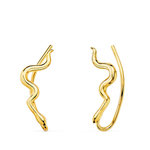 L'ATELIER D'AZUR Boucles d'Oreilles Or 18 Carats 750 Jaune - Contours Grimpeurs - Serpent