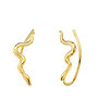 Voir la diapositive 1 : L'ATELIER D'AZUR Boucles d'Oreilles Or 18 Carats 750 Jaune - Contours Grimpeurs - Serpent